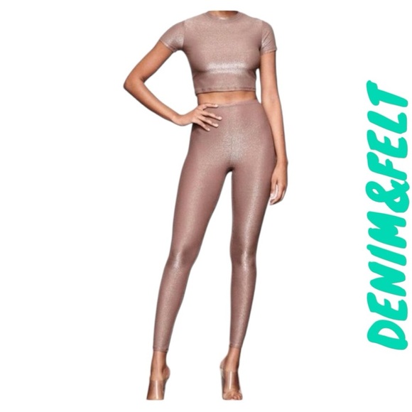 SKIMS Shimmer Leggings/Pants | Color: Umber | NEW/NWT!!🤎🤎 - Picture 1 of 12